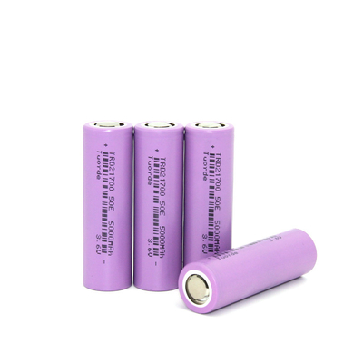 Celular de batería de iones de litio personalizada 5000mAh 3.6V 21700 UN38.3 Descarga cilíndrica 2C