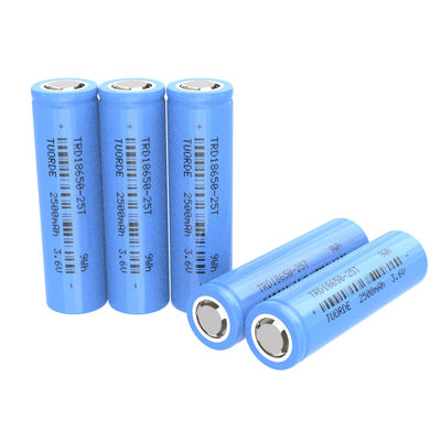 Batería de iones de litio de alta descarga cilíndrica 18650 3.7V 2500mah