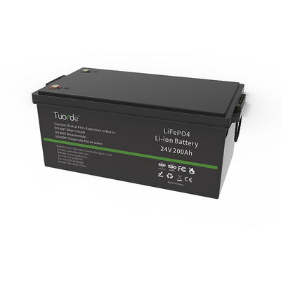 Batería de litio hierro fosfato de 5120Wh, 24V 200Ah Lifepo4 Batería de litio