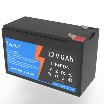 Batería de ciclo profundo Lifepo4 personalizada, batería AGV Lifepo4 de 12V 6Ah