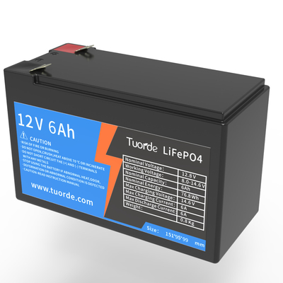 Batería de ciclo profundo Lifepo4 personalizada, batería AGV Lifepo4 de 12V 6Ah